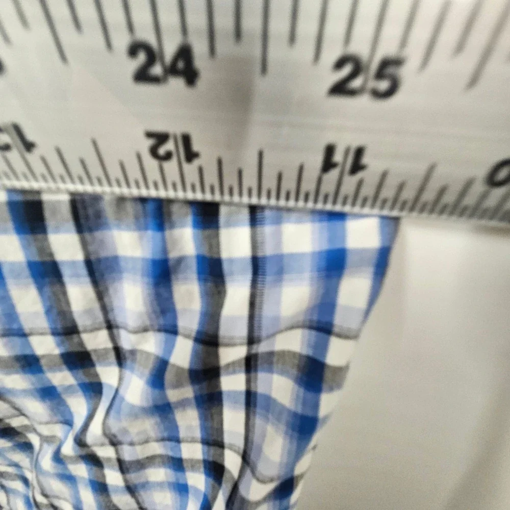 Blue‎ Mountain Mens XL Short Sleeve Plaid Button Down Shirt